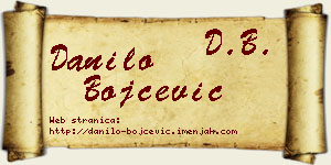 Danilo Bojčević vizit kartica